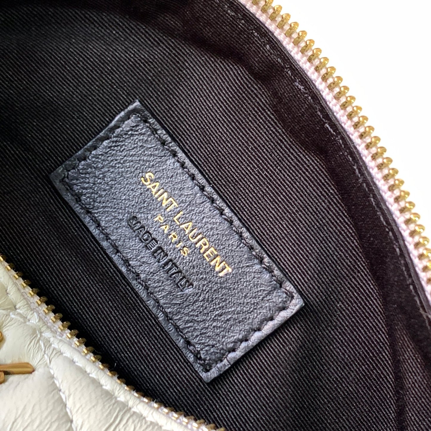 Saint Laurent Sade Mini Quilted Leather Tube Bag - Light Grey