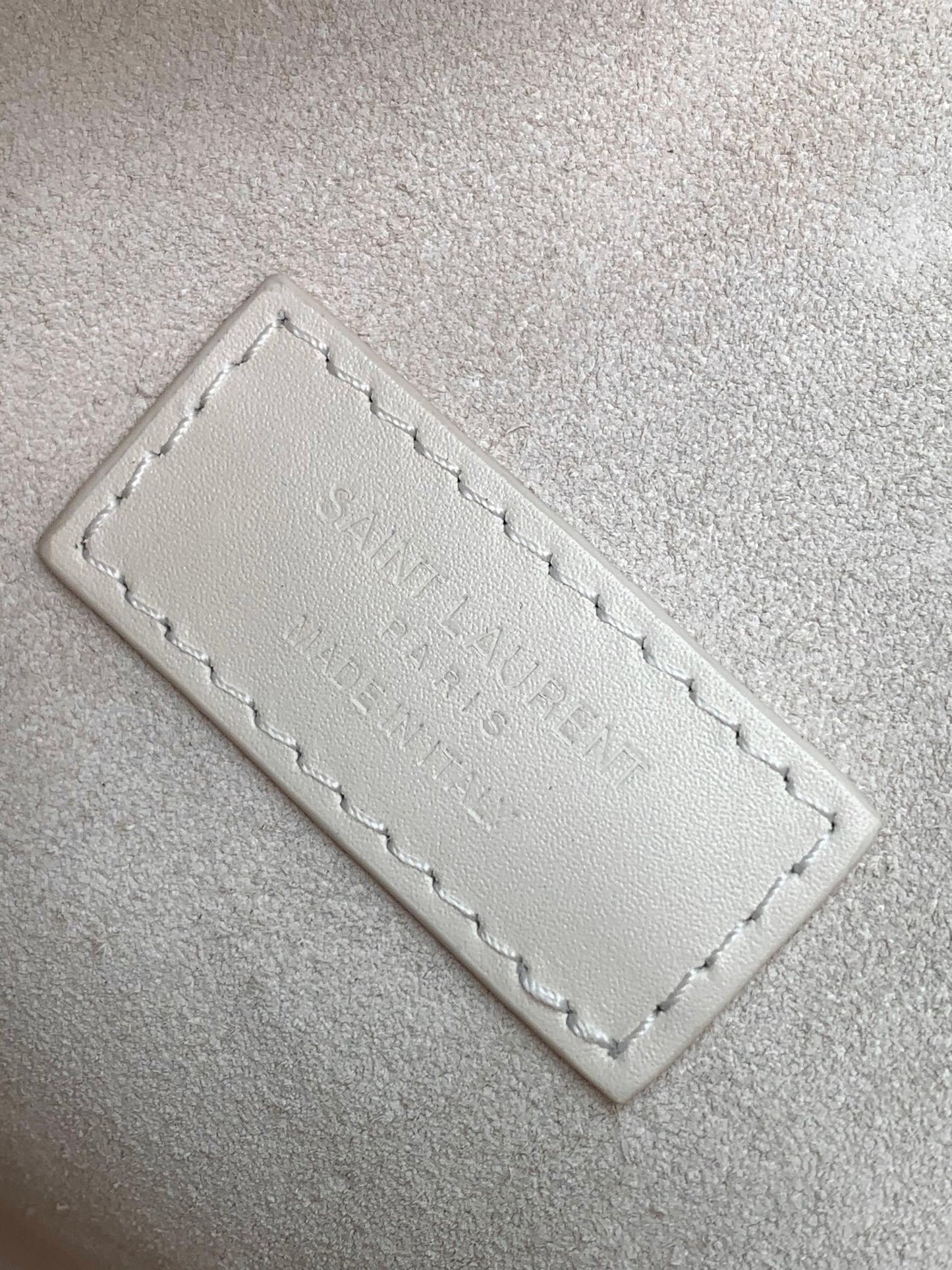 Saint Laurent Toy North/South Shopping Bag in White Leather