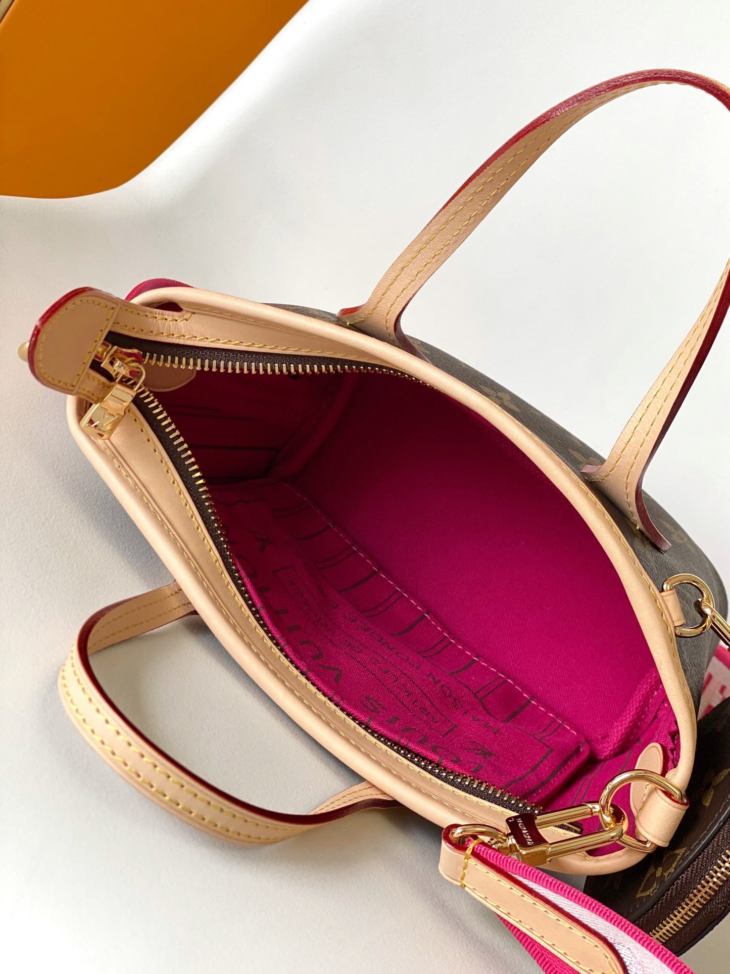 Louis Vuitton Brown Monogram Canvas Mini Tote Bag with Detachable Round Coin Pouch