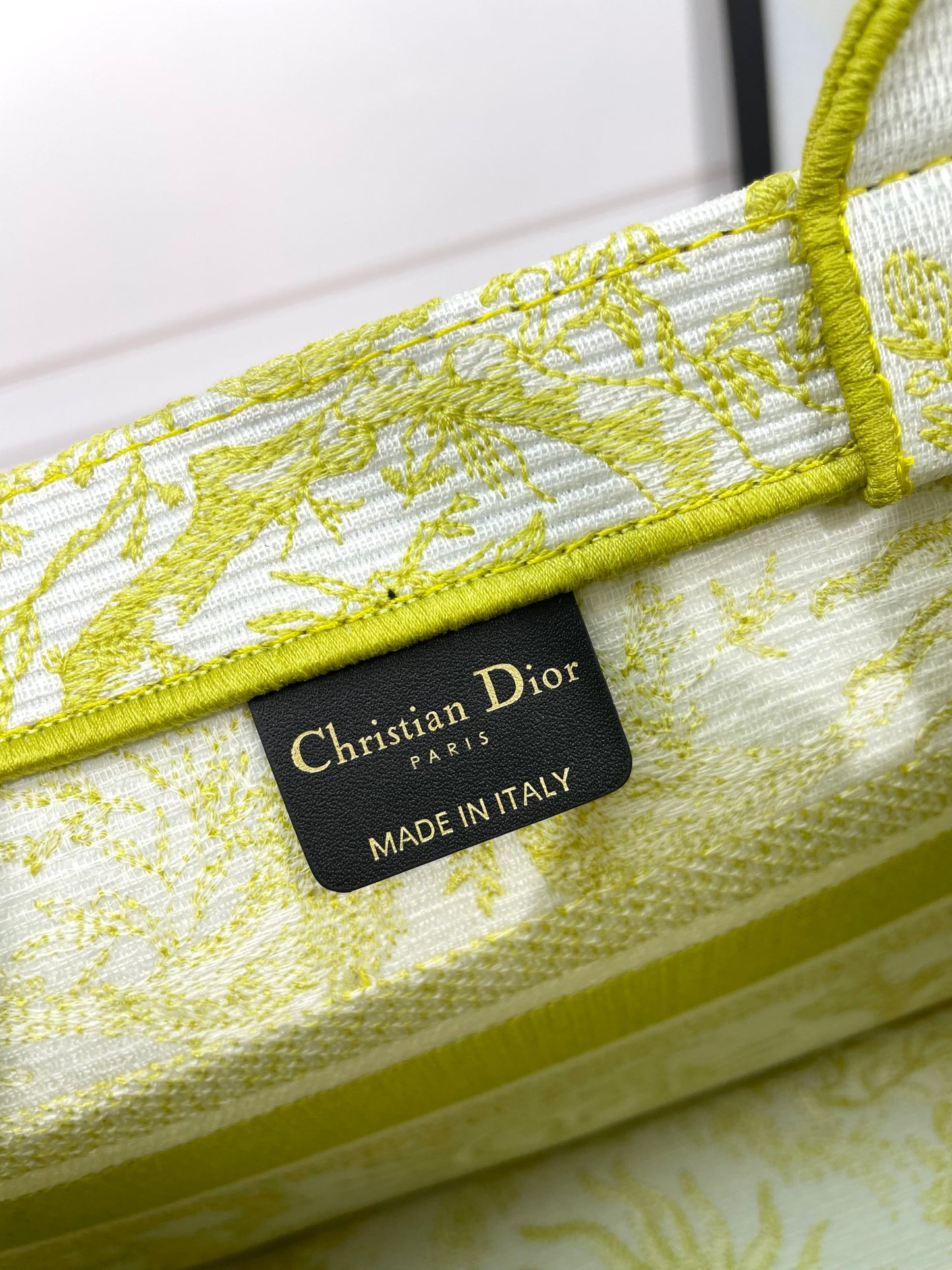 Dior Vintage Sun Print Olive Green Canvas Tote Handbag for Women