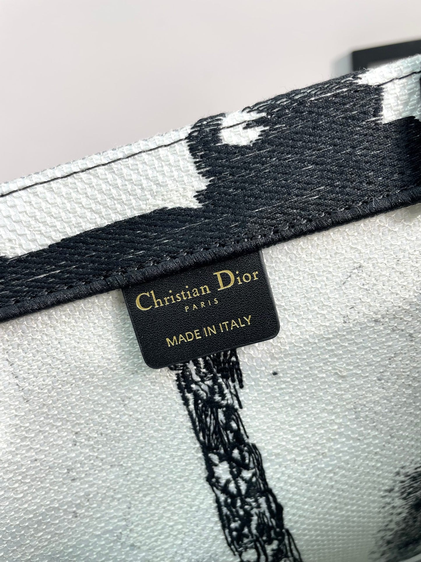 Dior Paris Eiffel Tower Embroidered Canvas Tote Bag Travel Handbag