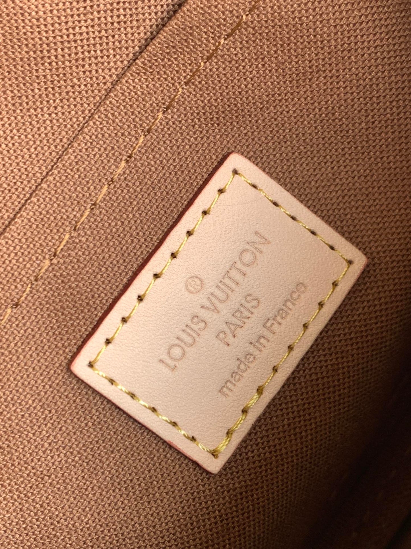 Louis Vuitton Classic Monogram Canvas Double Pouch Crossbody Bag with Green Strap