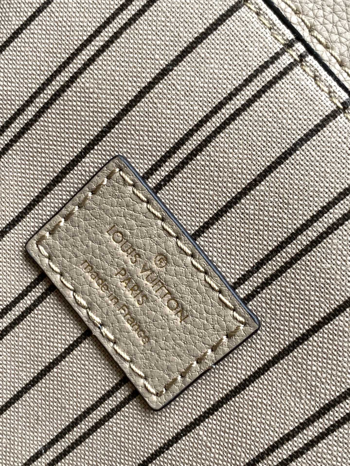 Louis Vuitton Taupe Embossed Leather Crossbody Satchel with Top Handle