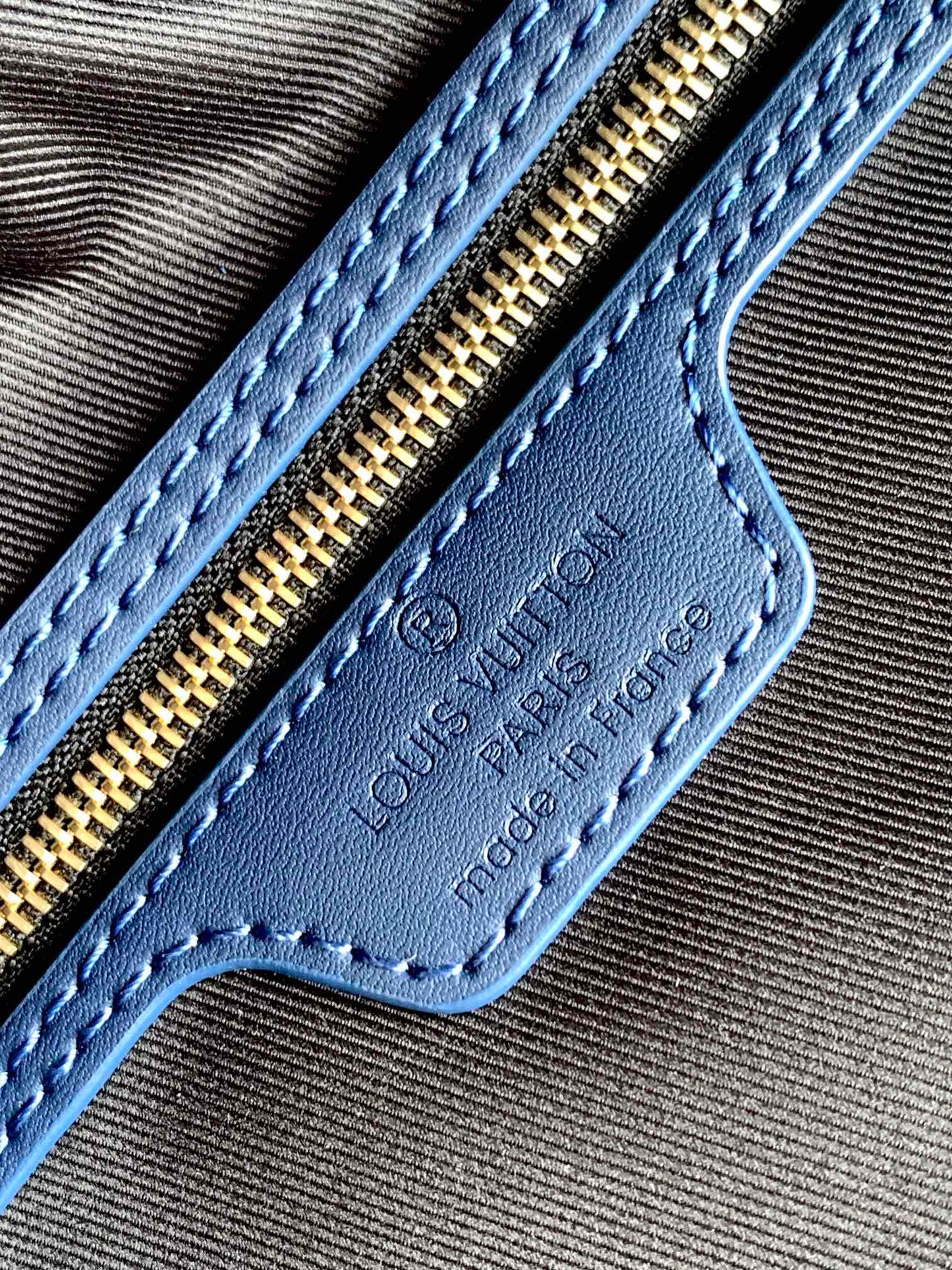 Louis Vuitton Classic Navy Blue Monogram Jacquard Shoulder Tote Bag