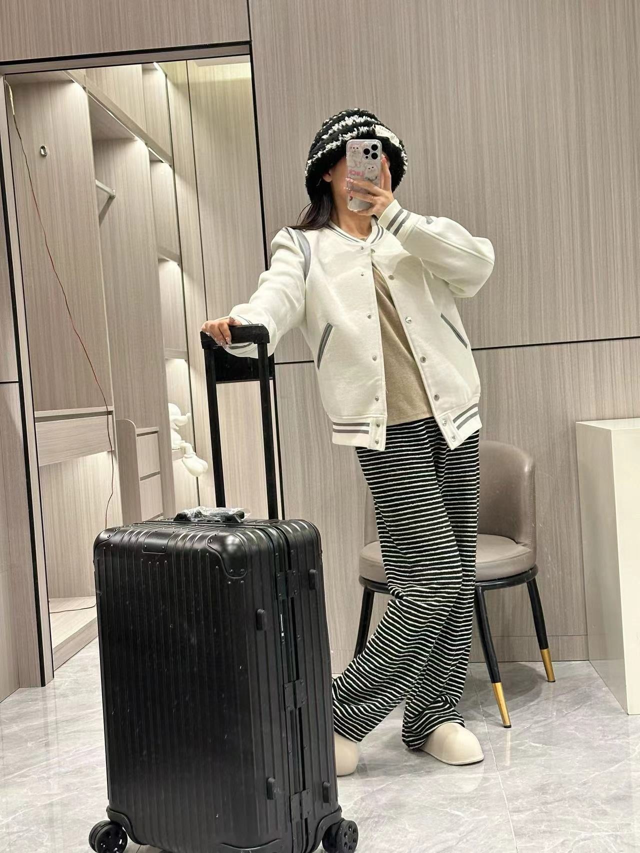 Casual Black and White Striped Wide Leg Pants for Women
