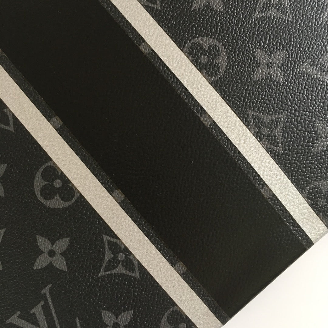 Louis Vuitton Black Monogram Canvas Zipper Clutch Bag and Business Portfolio Case