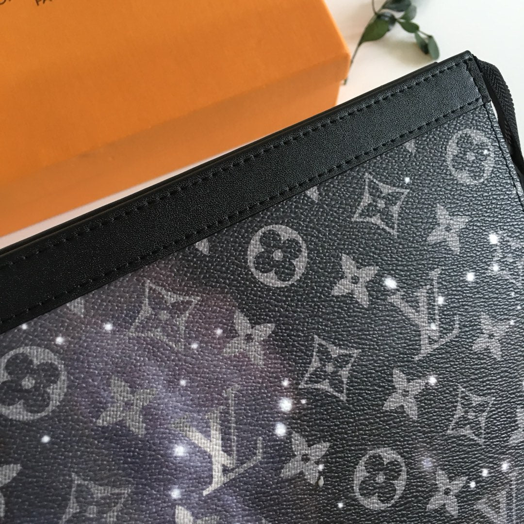 Louis Vuitton Galaxy Monogram Print Canvas Clutch Pouch Travel Organizer