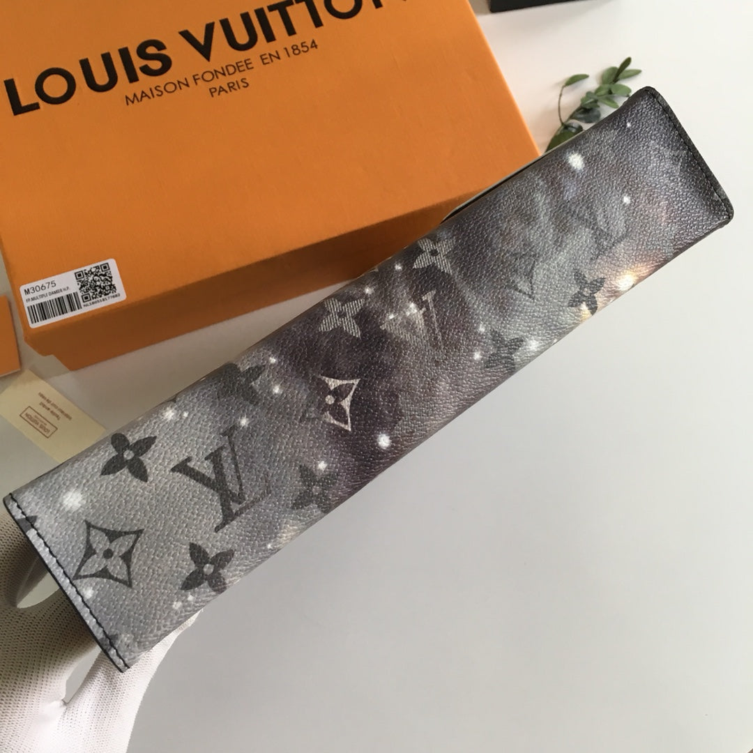 Louis Vuitton Galaxy Monogram Print Canvas Clutch Pouch Travel Organizer