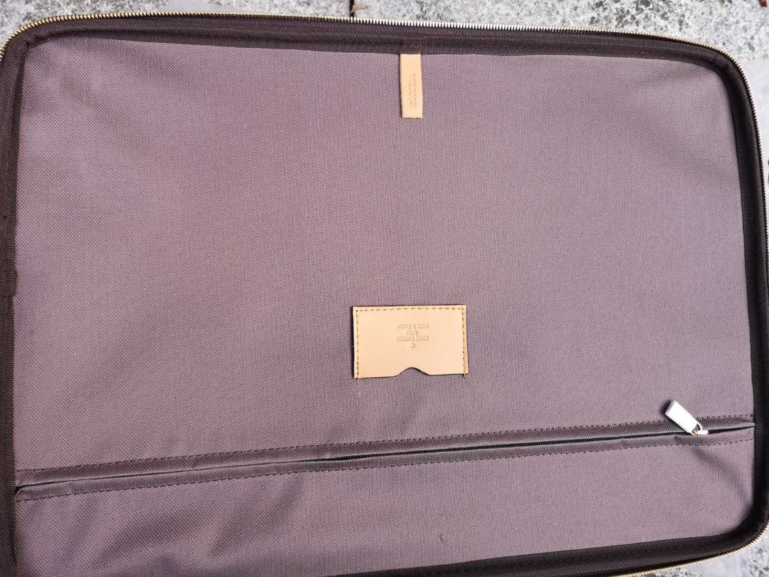 Vintage Brown Monogram 2-Piece Travel Luggage and Suitcase Set