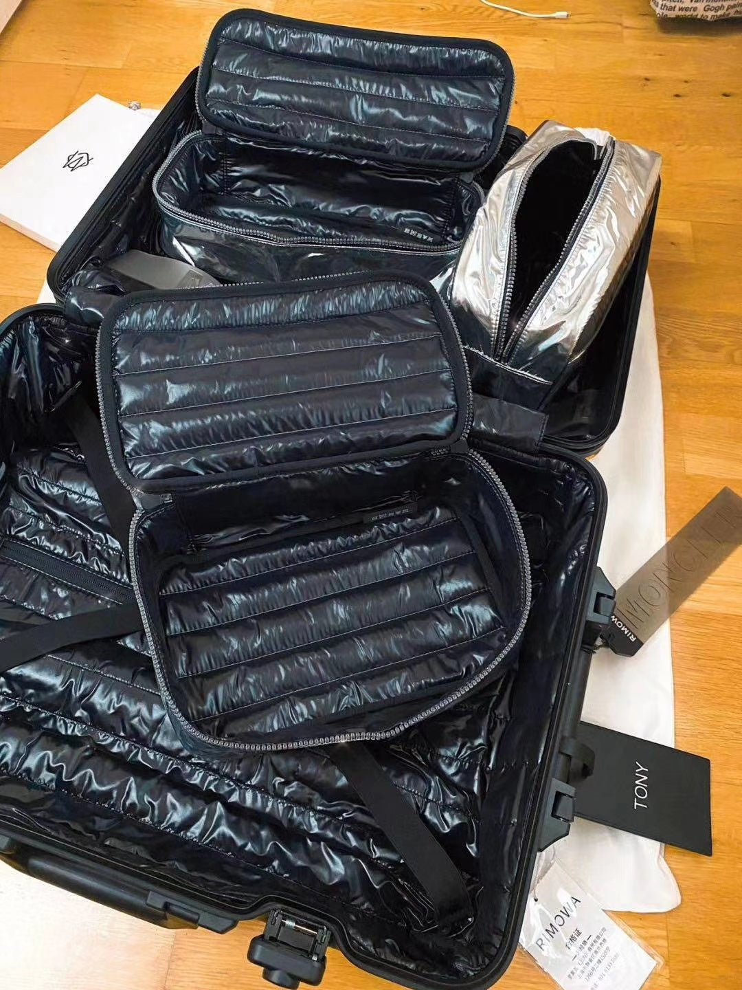 Reflective Silver Aluminum Hardside Carry-On Luggage