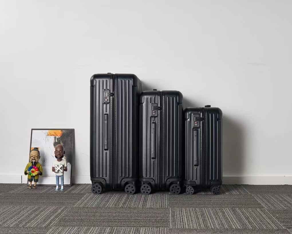 Modern Black Hardshell Spinner Luggage Set - 3-Piece Travel Suitcase Set
