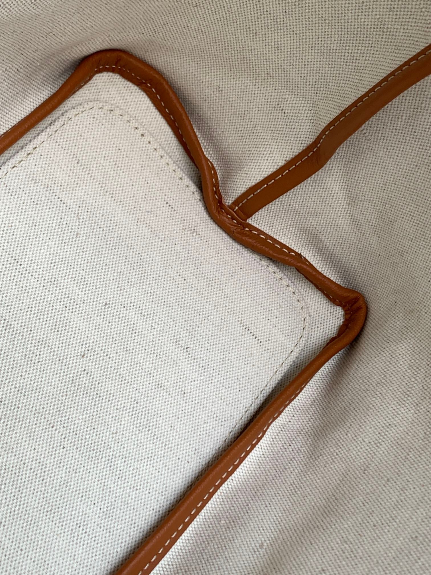 Gogy Classic Chevron Geometric Print Tote Bag with Tan Leather Straps
