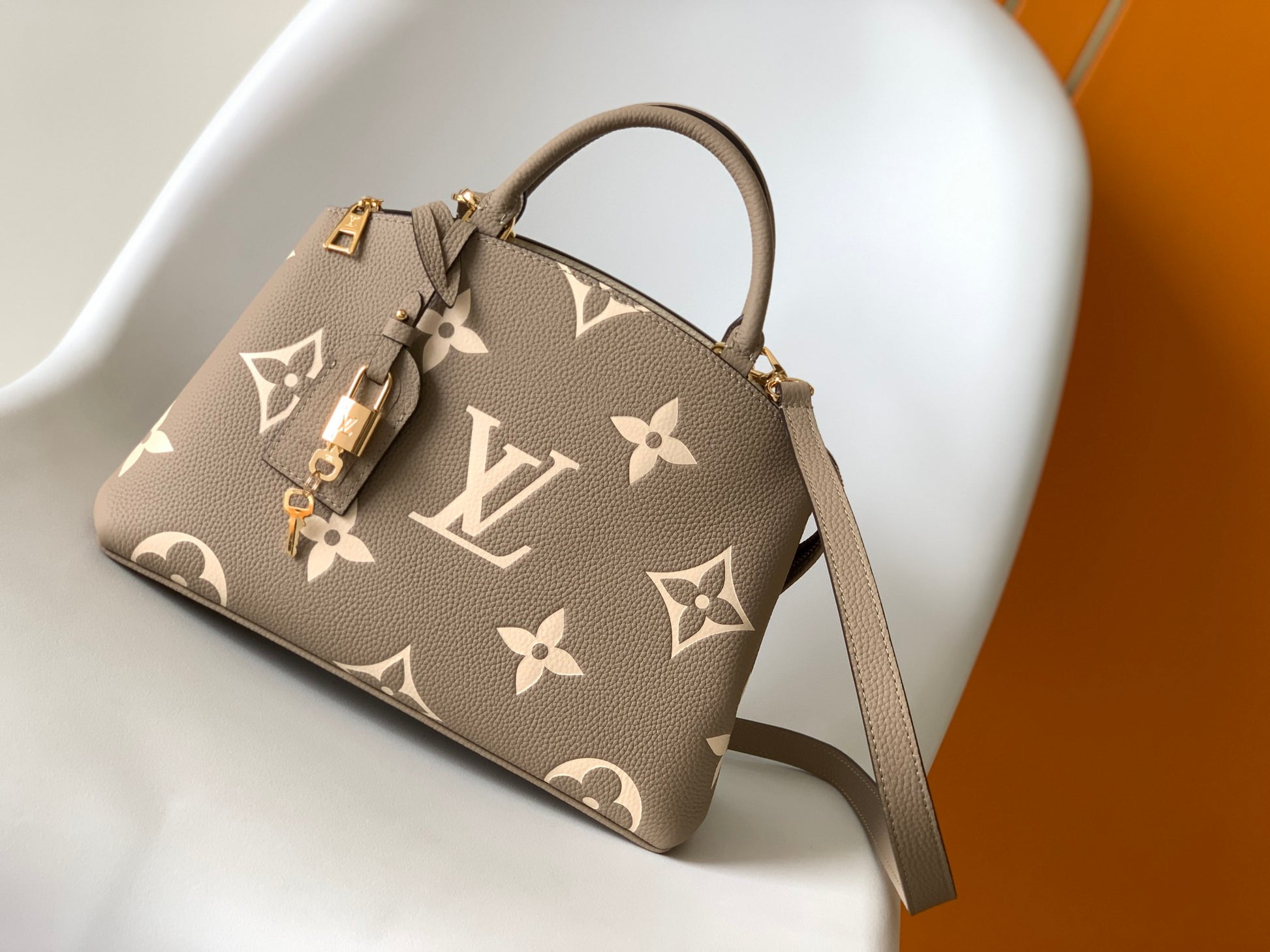 Louis Vuitton Rivoli PM Monogram Empreinte Leather Bag - Turtledove