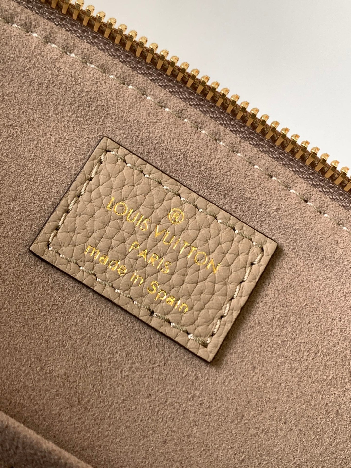 Louis Vuitton Taupe Embossed Monogram Leather Top Handle Satchel Handbag