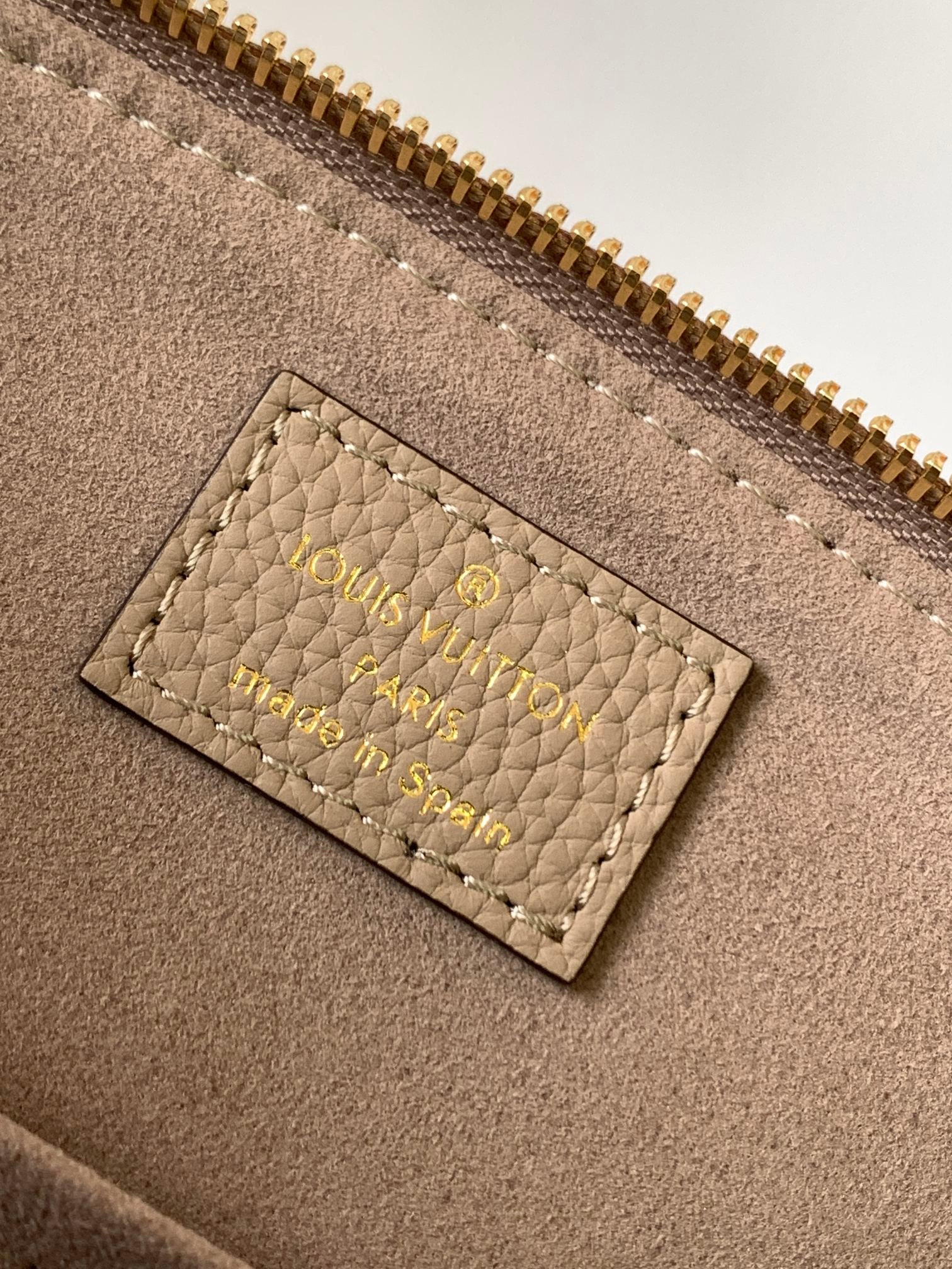 Louis Vuitton Taupe Embossed Monogram Leather Top Handle Satchel Handbag