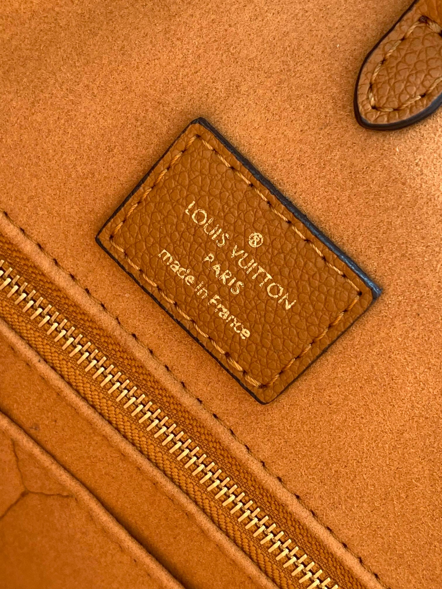Louis Vuitton Large Brown Monogram Pattern Leather Tote Bag with Handles