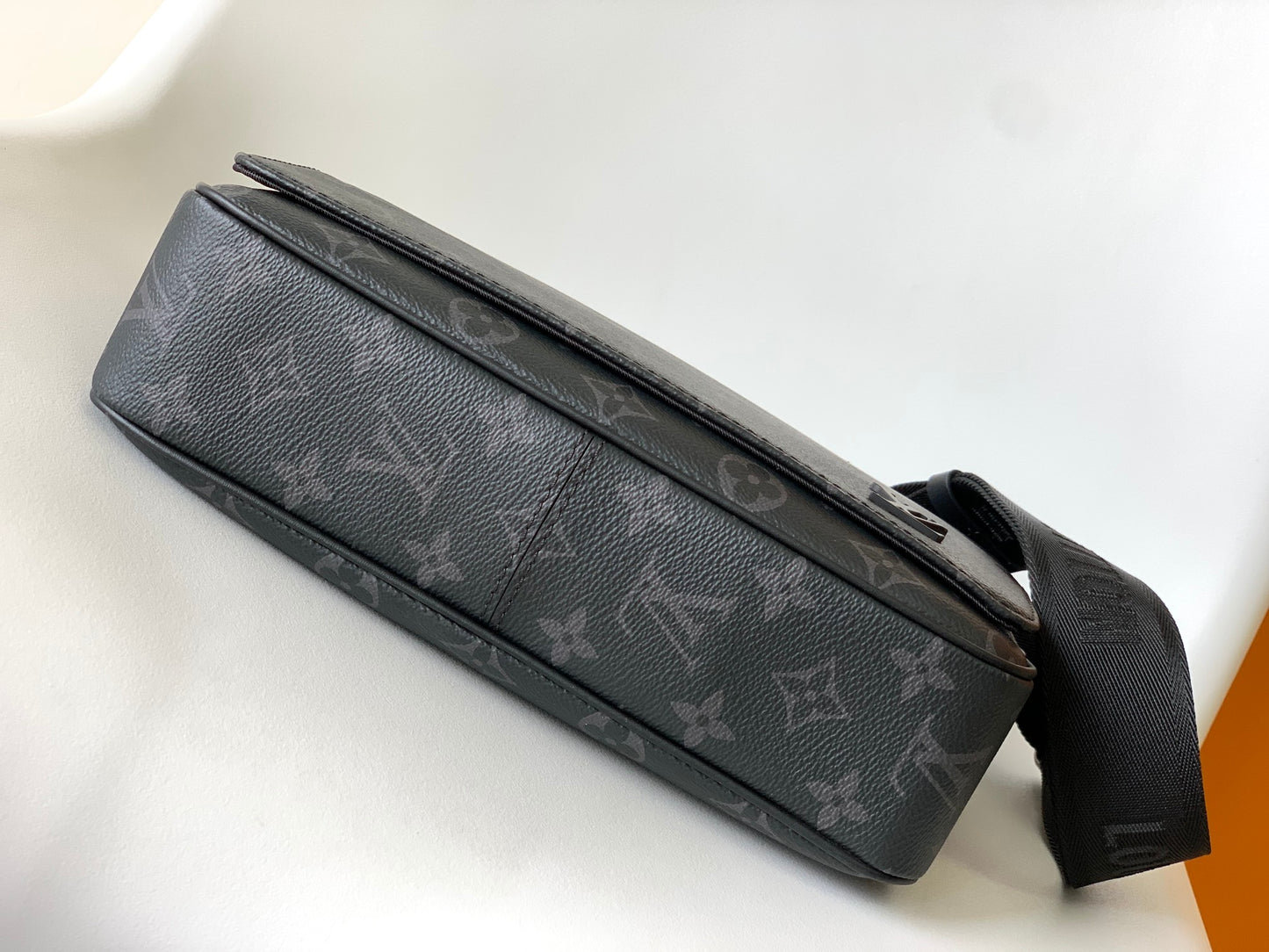Louis Vuitton Black Monogram Canvas Messenger Bag with Adjustable Crossbody Strap