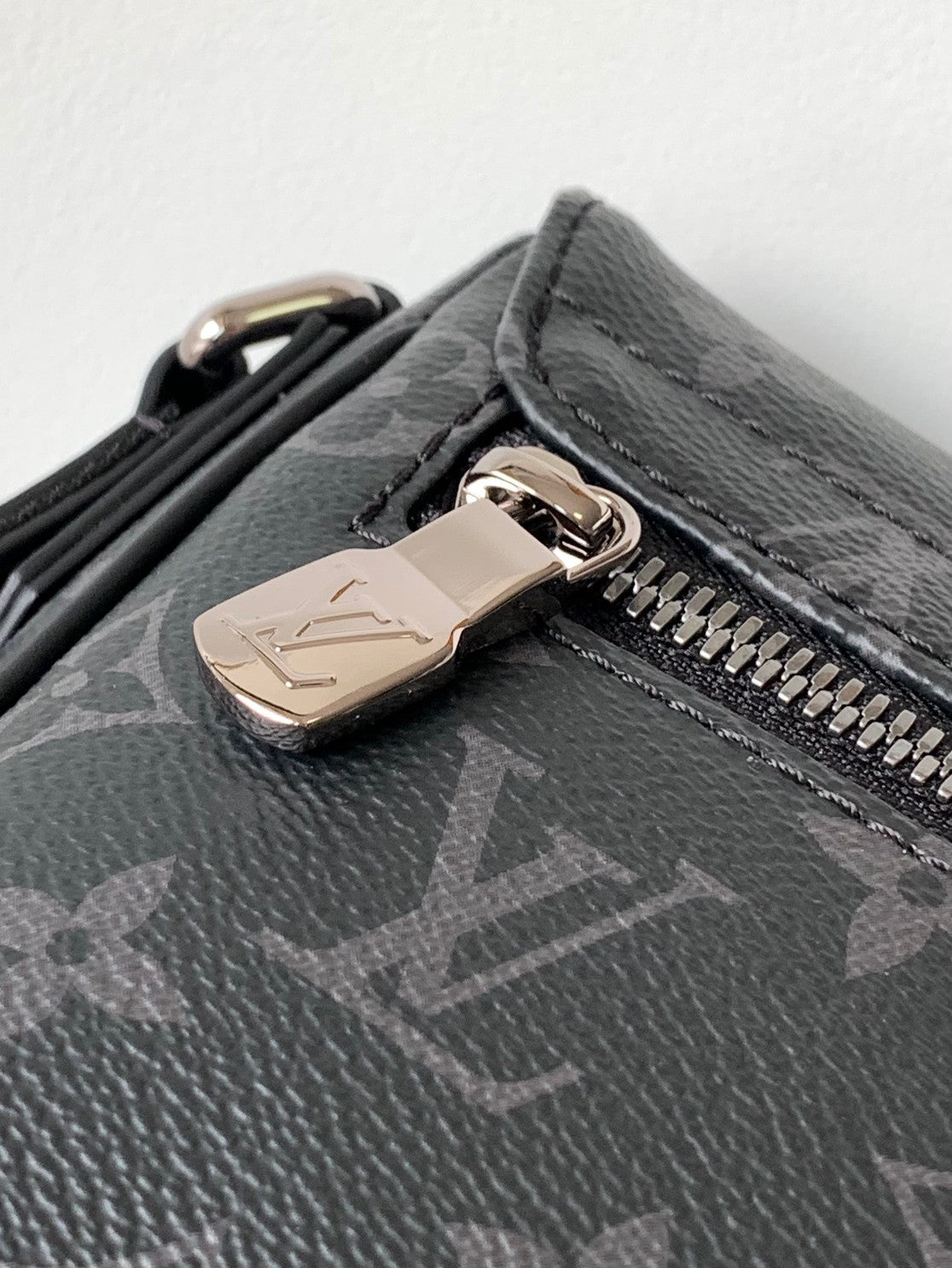 Louis Vuitton Black Monogram Canvas Messenger Bag with Adjustable Crossbody Strap