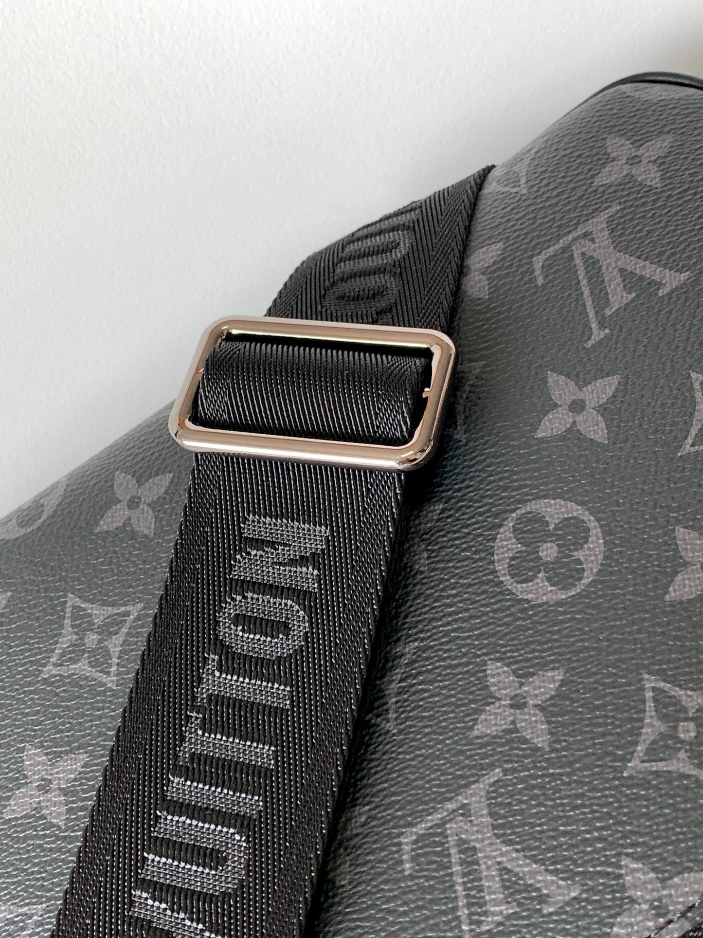 Louis Vuitton Black Monogram Canvas Messenger Bag with Adjustable Crossbody Strap