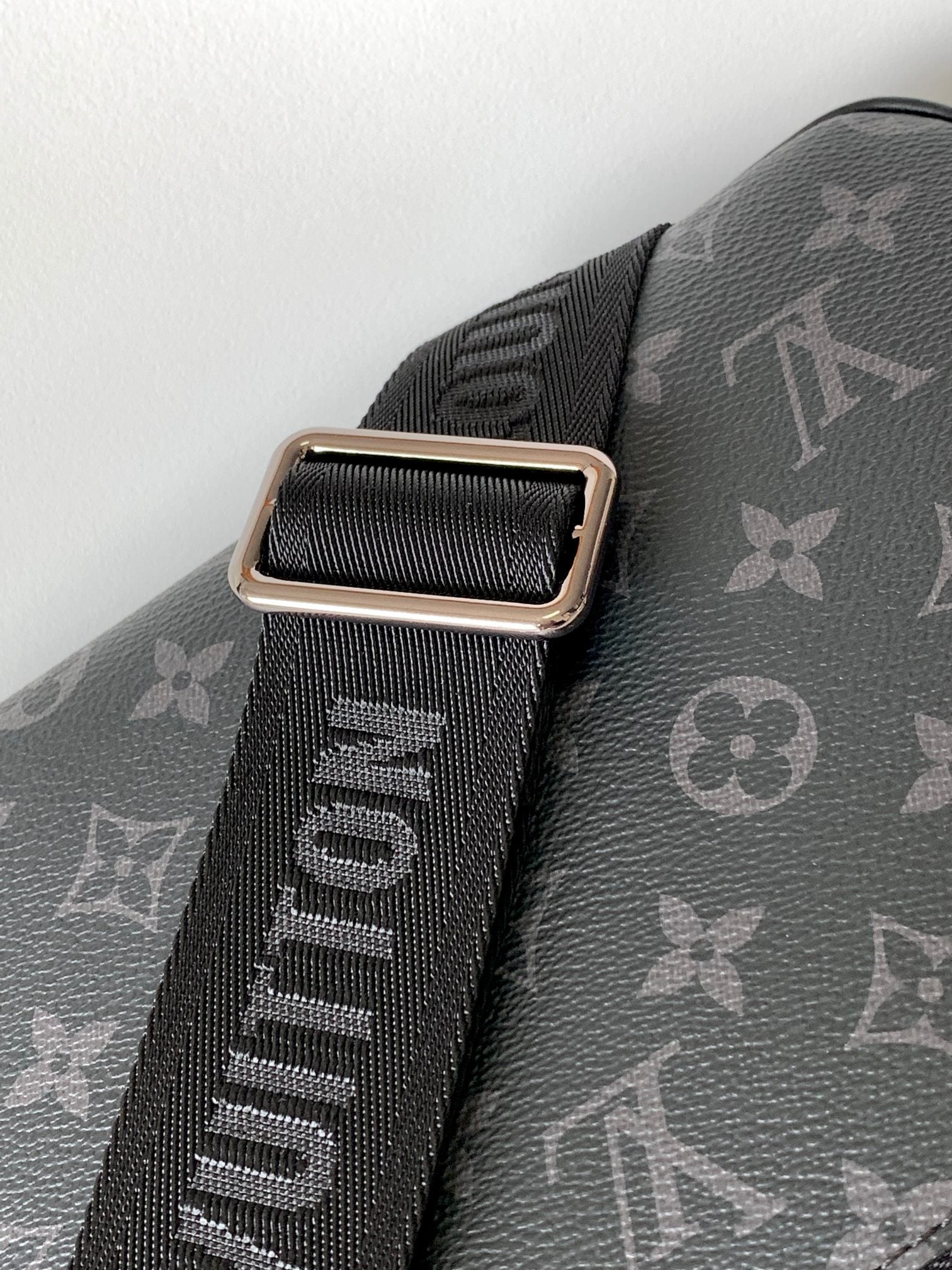 Louis Vuitton Black Monogram Canvas Messenger Bag with Adjustable Crossbody Strap