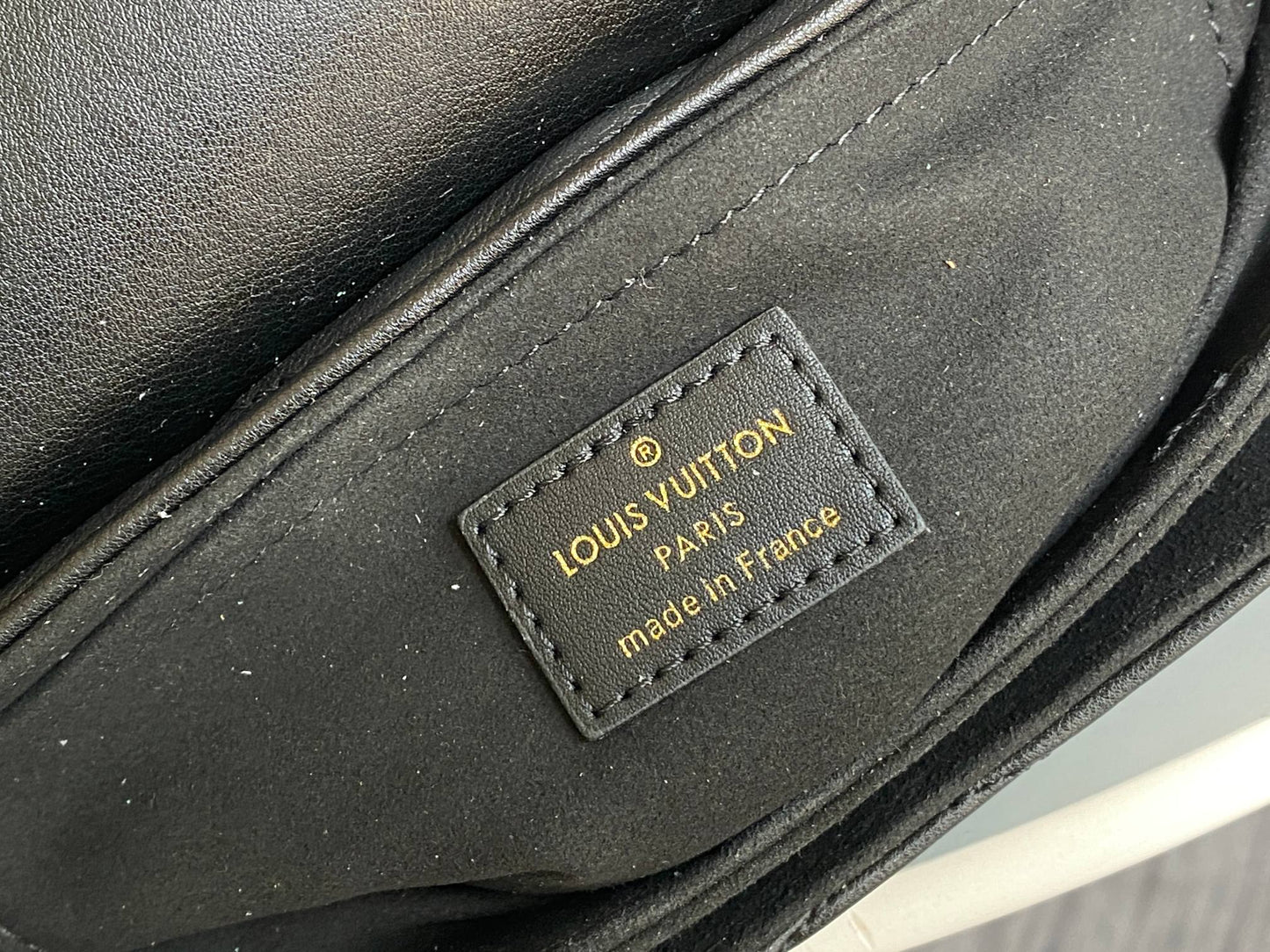 Louis Vuitton Black Quilted Wave Leather Crossbody Shoulder Bag with Gold Chain