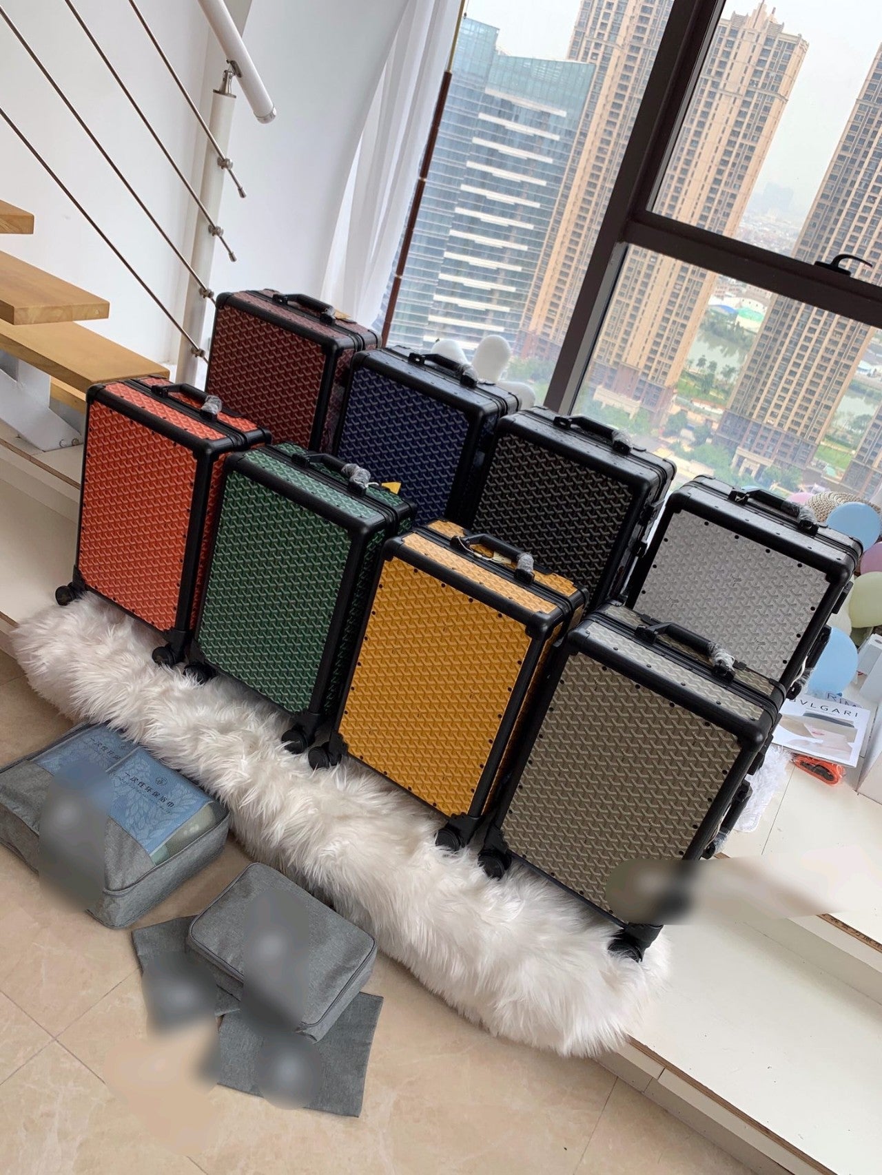 Durable Hardside Spinner Suitcase Set with Travel Packing Cubes