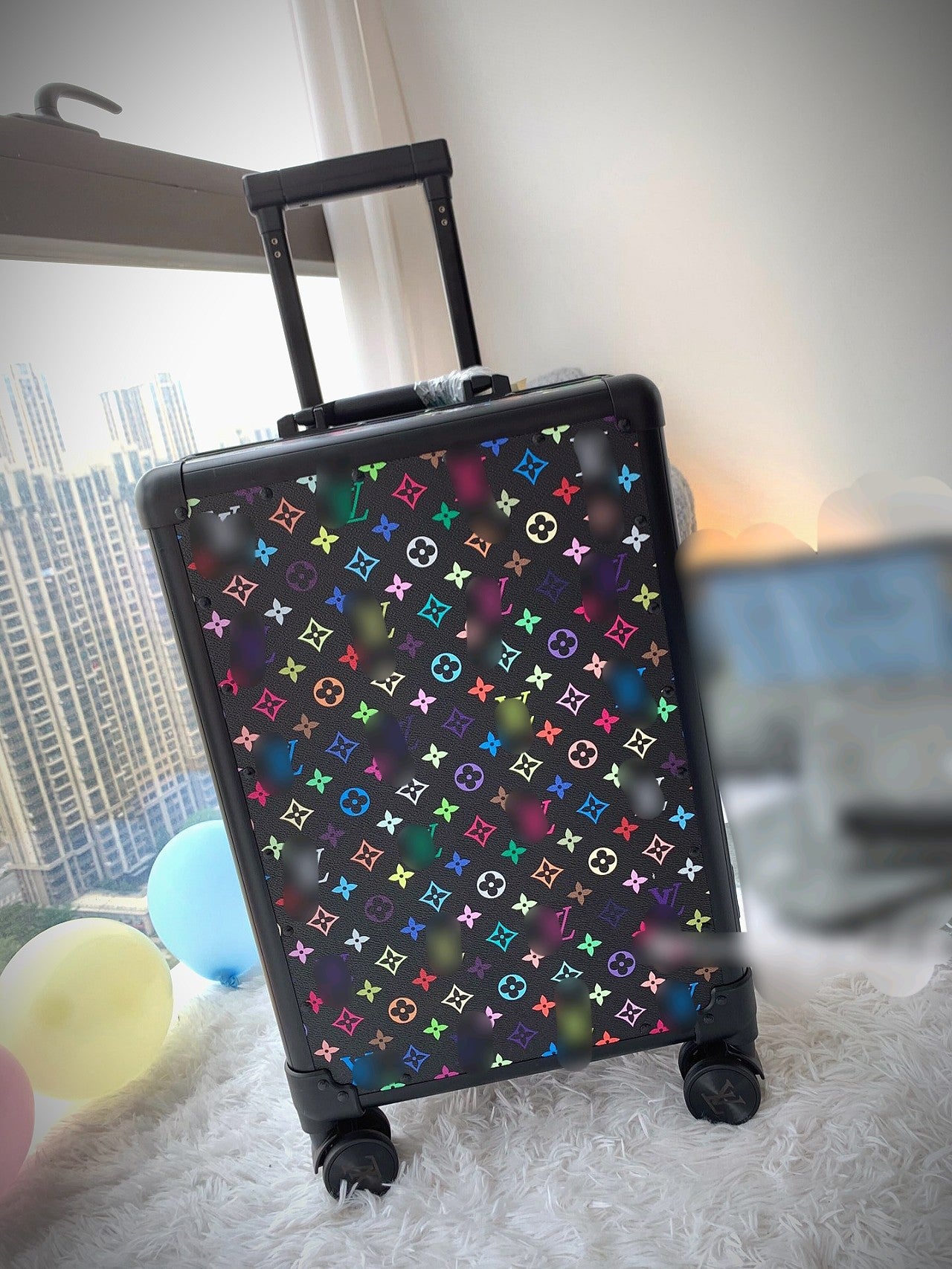 Multicolor Monogram Hard Shell Spinner Suitcase Carry-On Travel Bag
