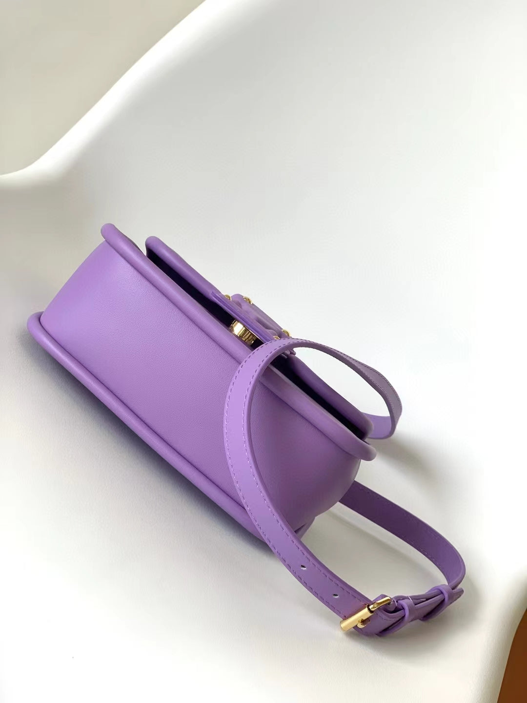 Louis Vuitton Elegant Purple Textured Leather Mini Top Handle Crossbody Bag
