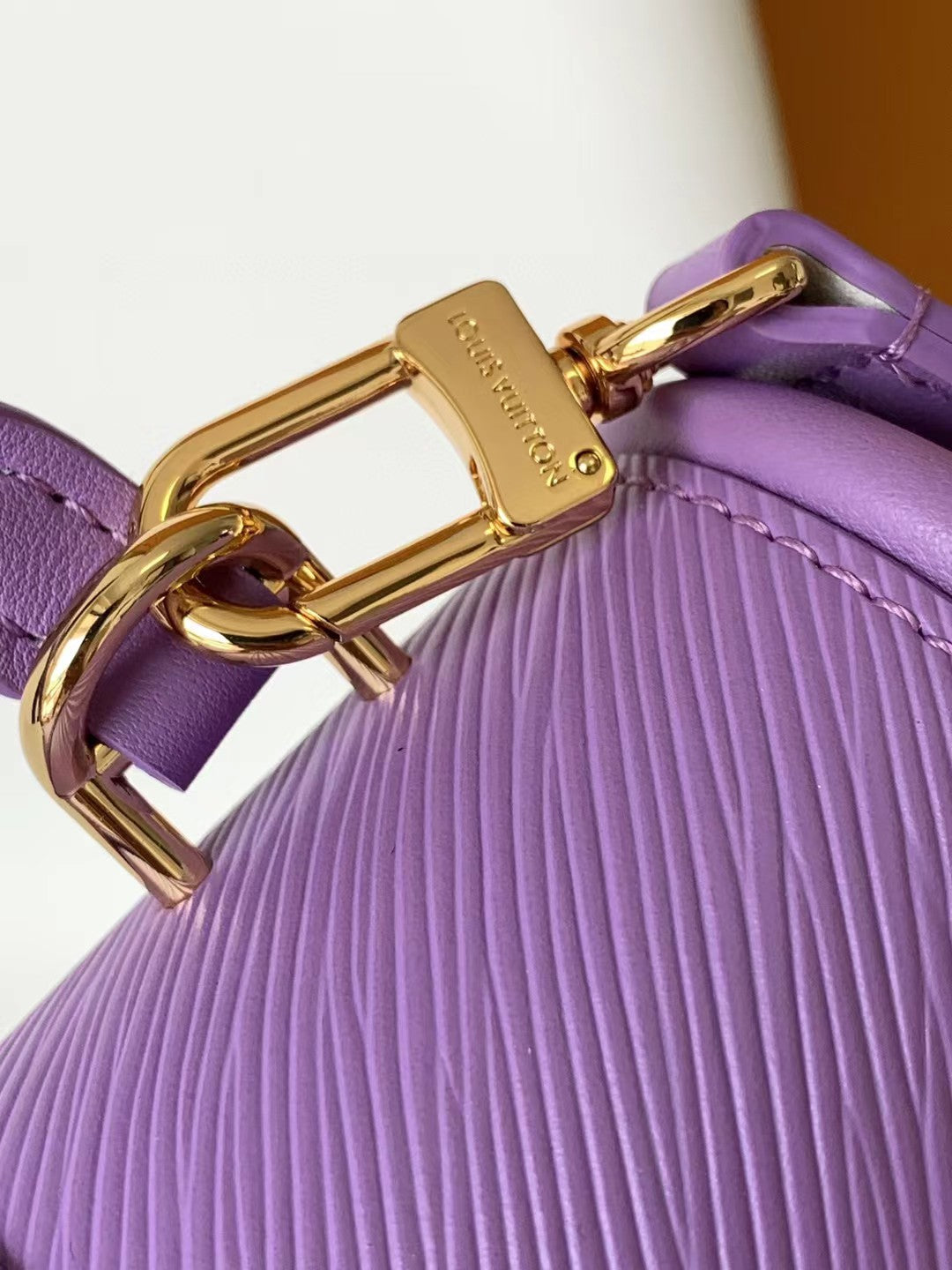 Louis Vuitton Elegant Purple Textured Leather Mini Top Handle Crossbody Bag