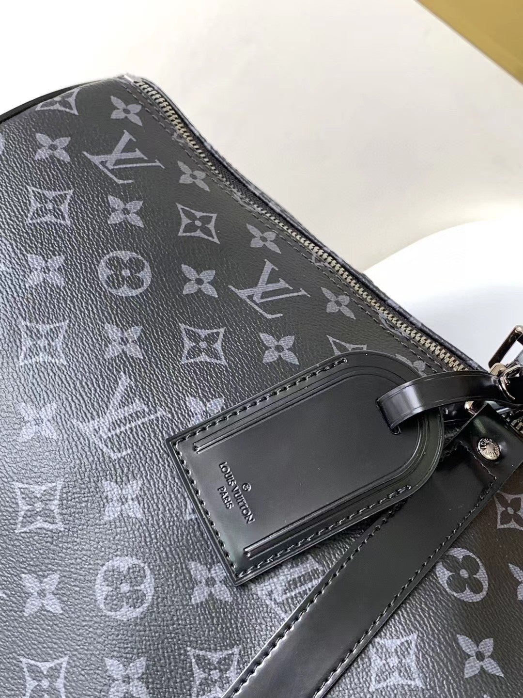 Louis Vuitton Keepall Bandoulière 50 Monogram Eclipse Canvas Travel Bag