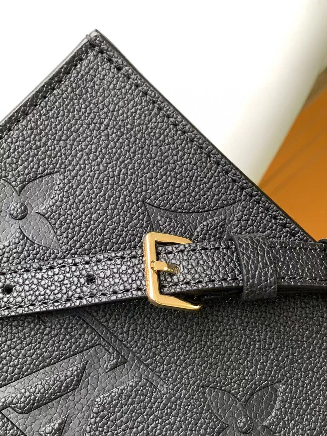 Louis Vuitton Black Embossed Monogram Leather Mini Tote Crossbody Bag