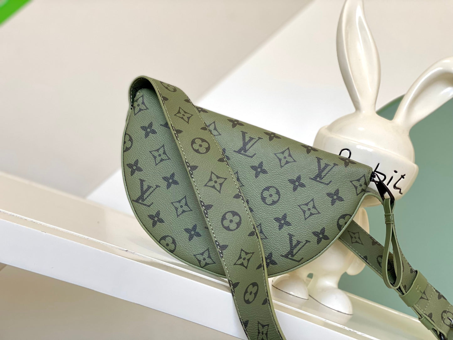Louis Vuitton Monogram Khaki Green Mini Bumbag