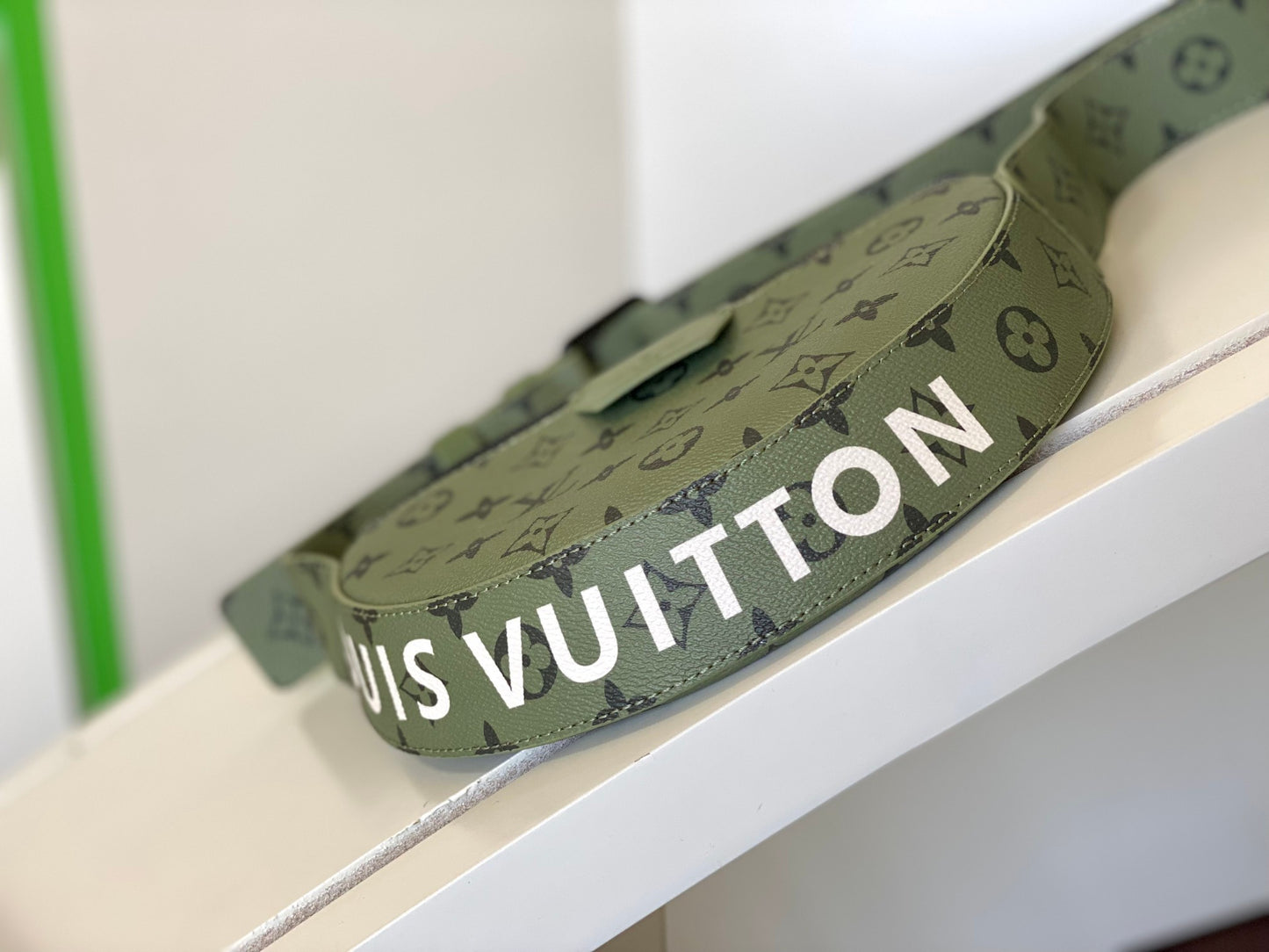 Louis Vuitton Olive Green Monogram Crescent Waist Bag Crossbody Belt Pack
