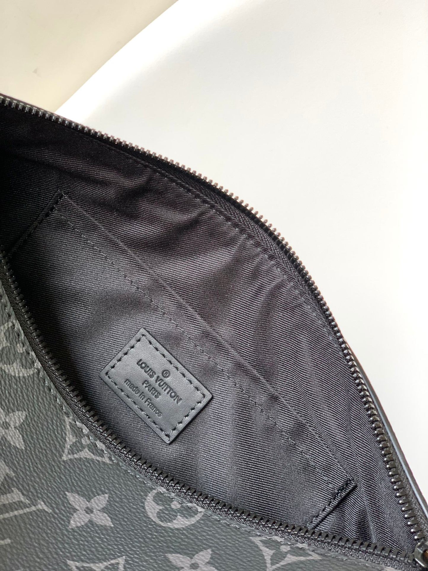 Louis Vuitton Black Monogram Cylinder Barrel Bag with Leather Top Handle