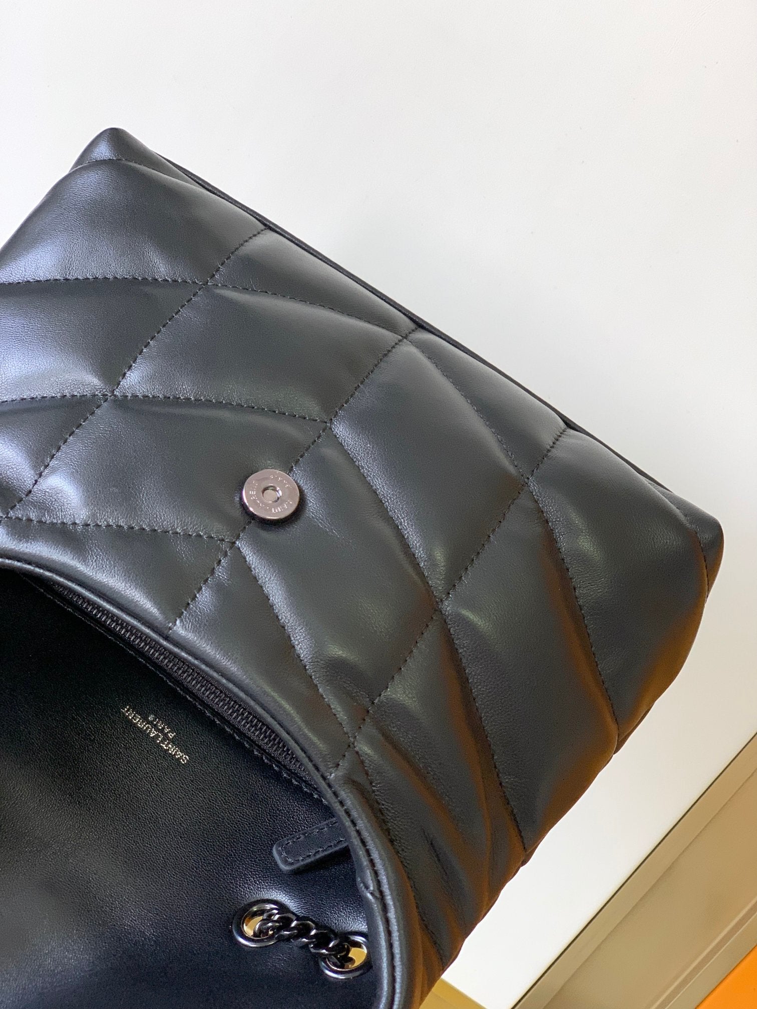 Saint Laurent Loulou Puffer Small Bag in Quilted Lambskin - Black