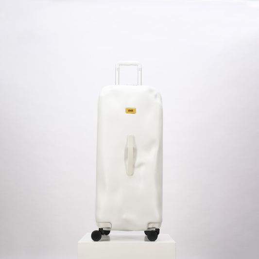 Minimalist White Elastic Suitcase Protective Cover for Travel