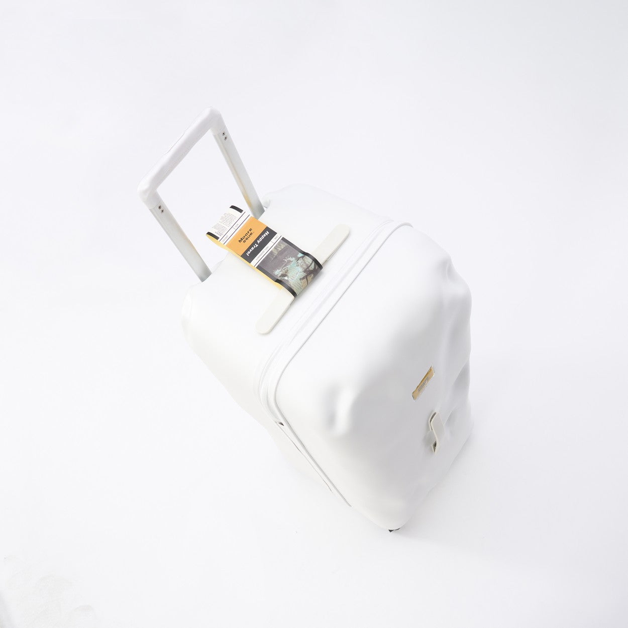 Minimalist White Elastic Suitcase Protective Cover for Travel