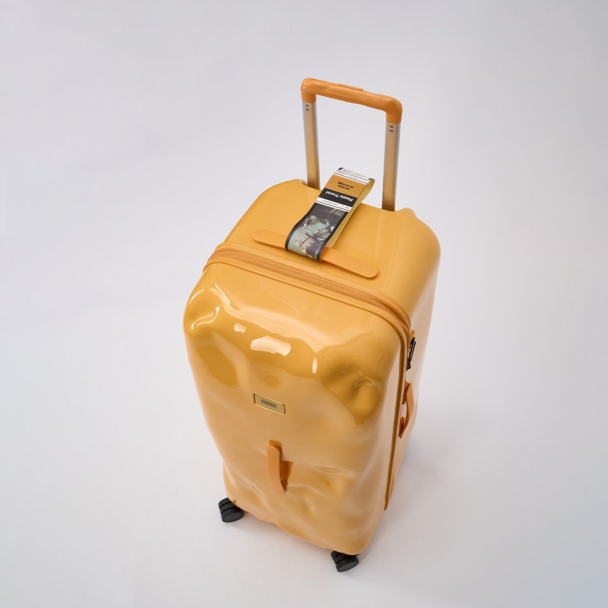 Glossy Yellow Waterproof Luggage Protective Suitcase Cover