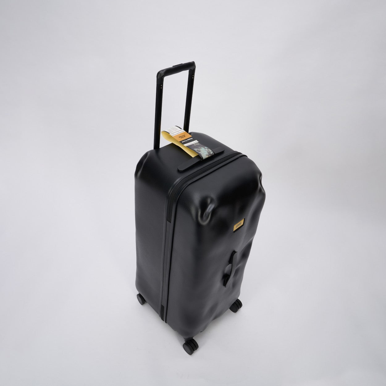 Glossy Black Dented Spinner Suitcase Hardshell Rolling Luggage