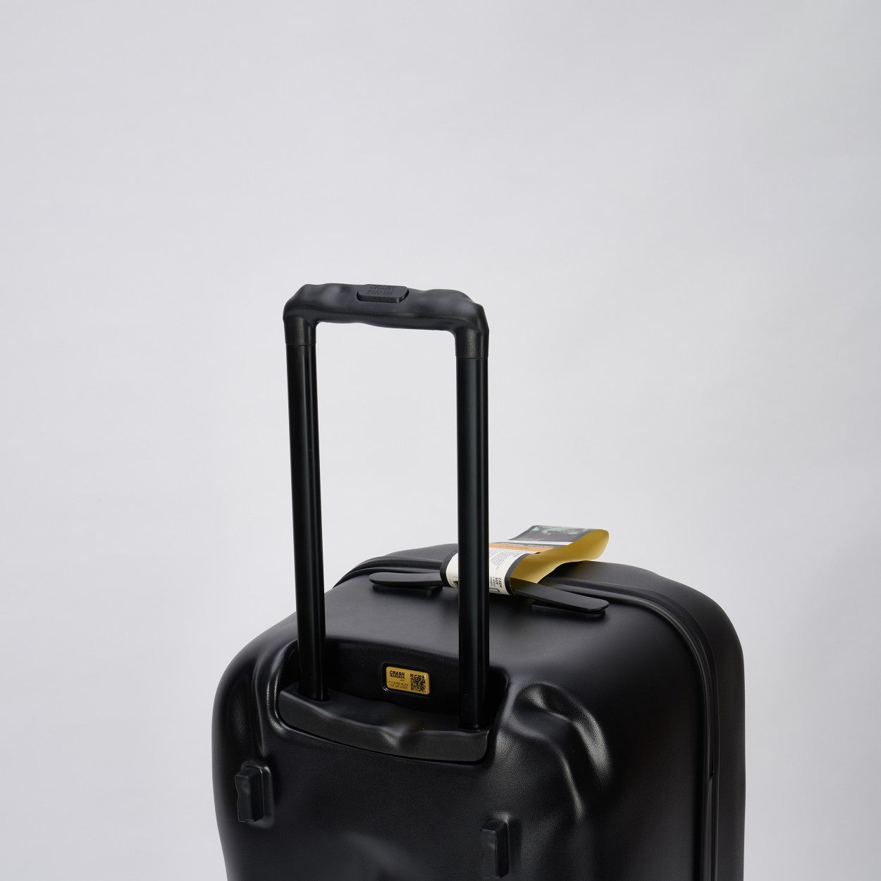 Glossy Black Dented Spinner Suitcase Hardshell Rolling Luggage