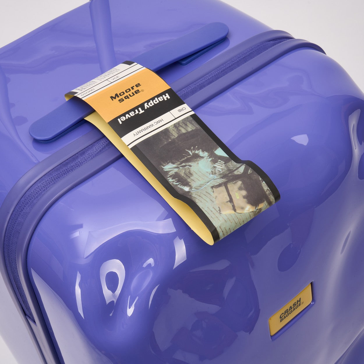 Modern Purple Dented Hardshell Spinner Suitcase for Travel