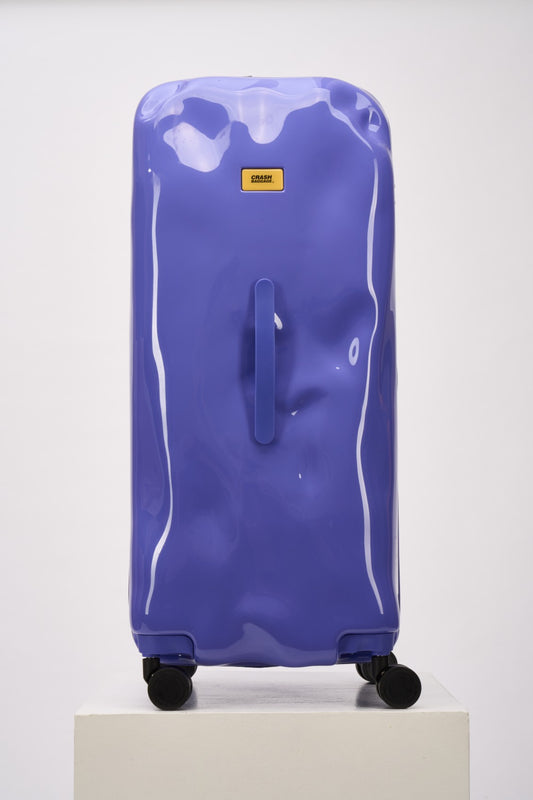 Modern Purple Dented Hardshell Spinner Suitcase for Travel