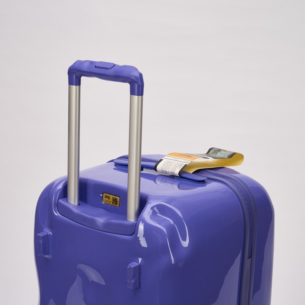 Modern Purple Dented Hardshell Spinner Suitcase for Travel