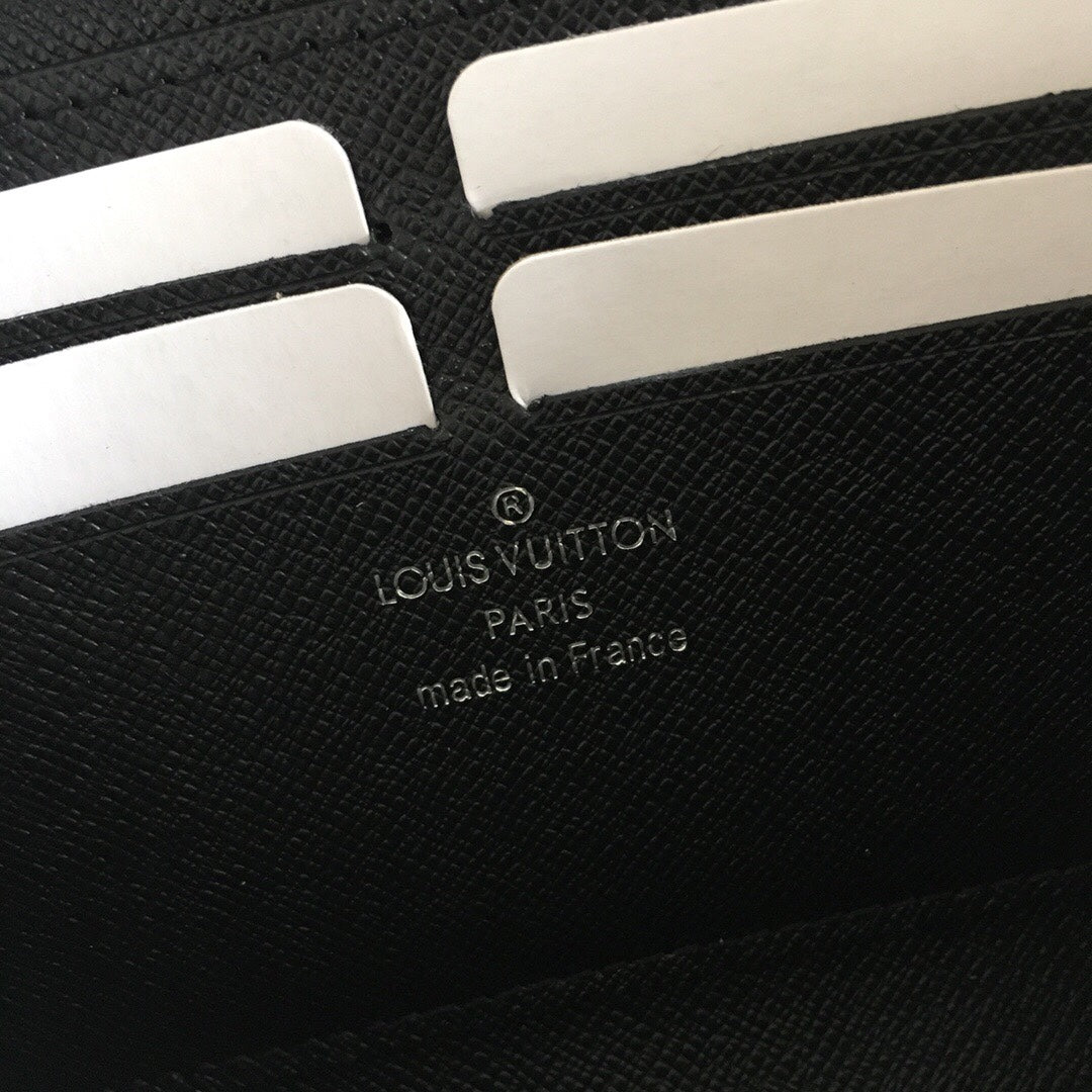 Louis Vuitton Classic Black Monogram Canvas Pouch Wallet with Gift Box