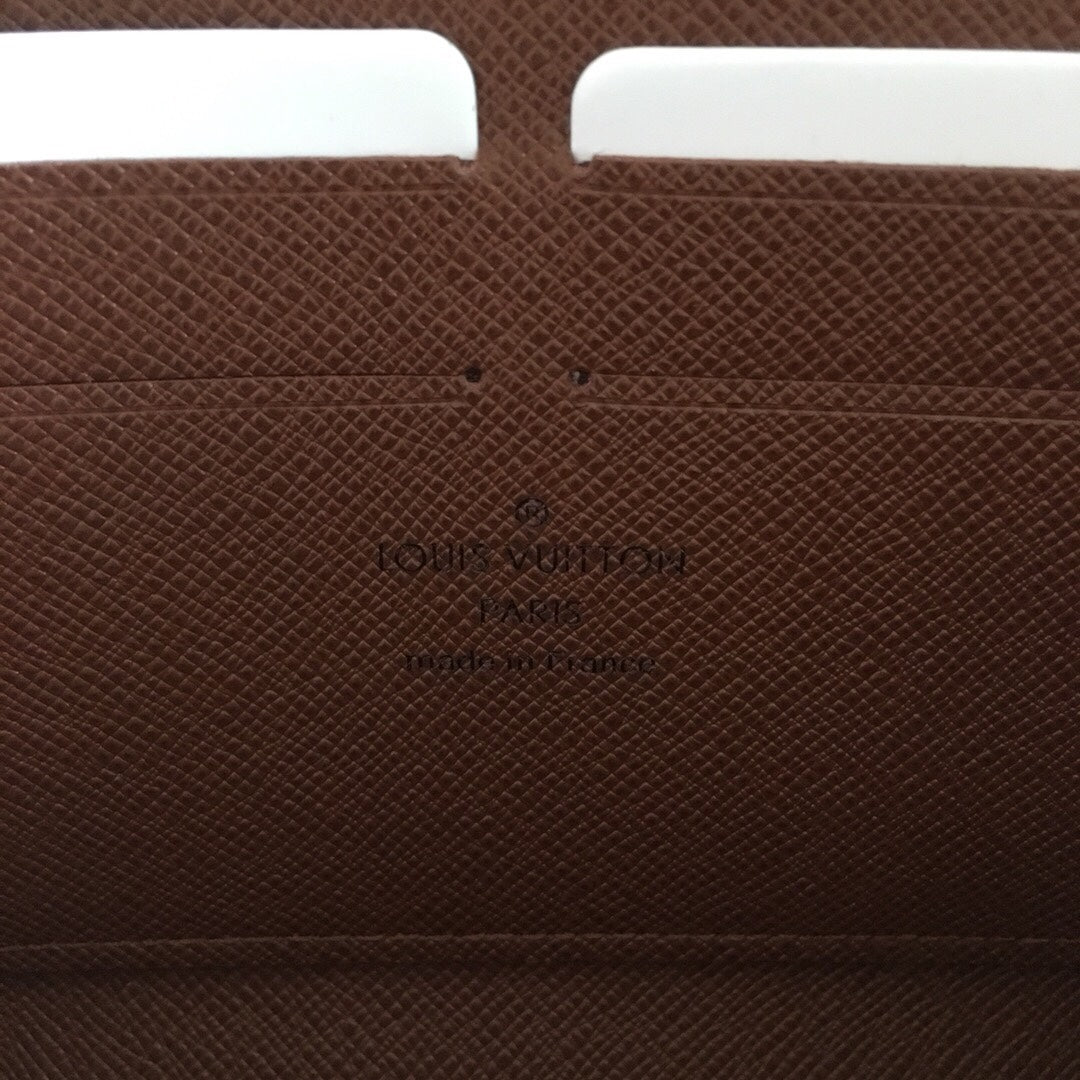Louis Vuitton Classic Brown Monogram Pattern Zip-Around Clutch Wallet