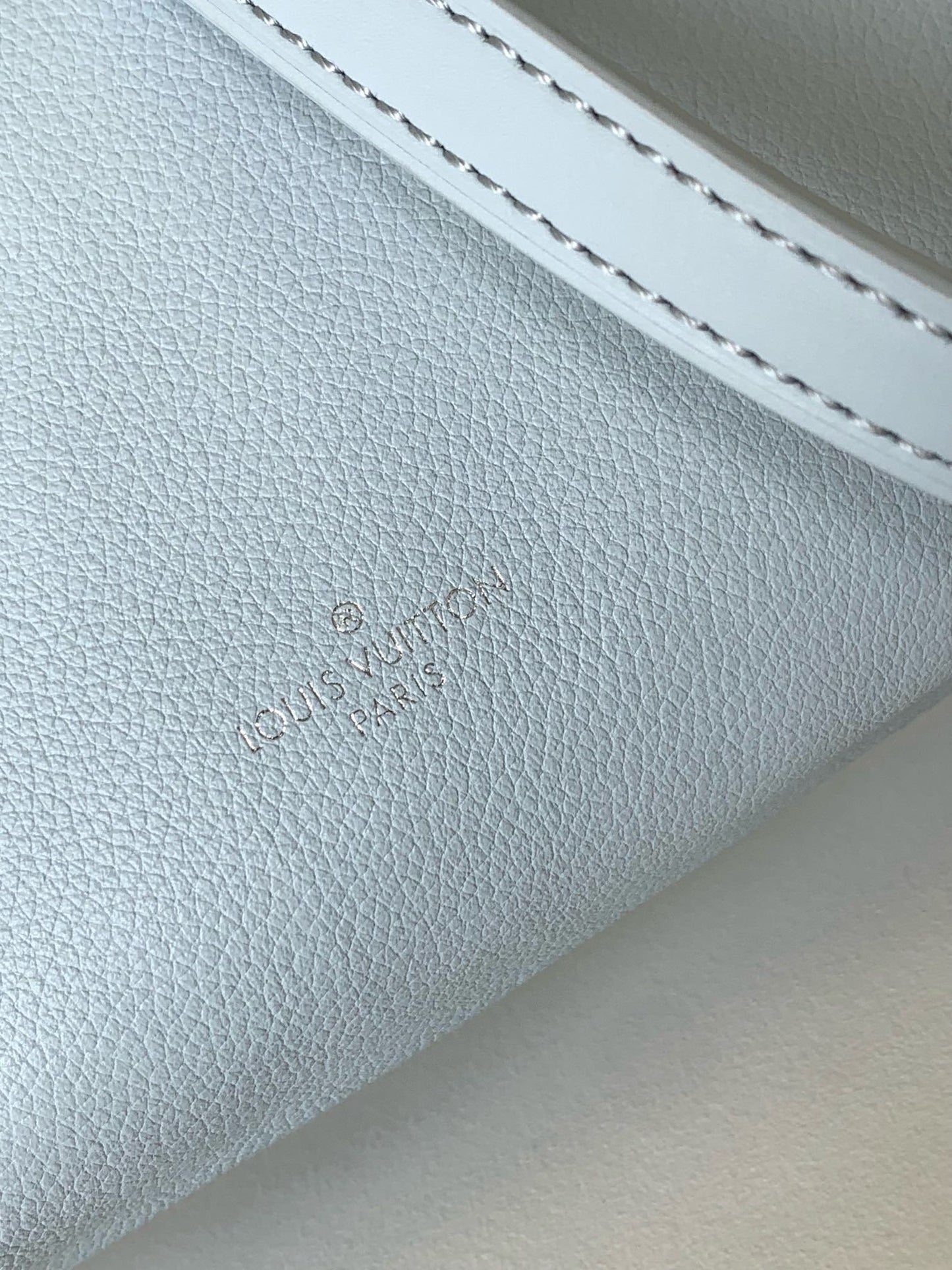Louis Vuitton Pastel Blue Leather Trunk Crossbody Bag with Silver Hardware