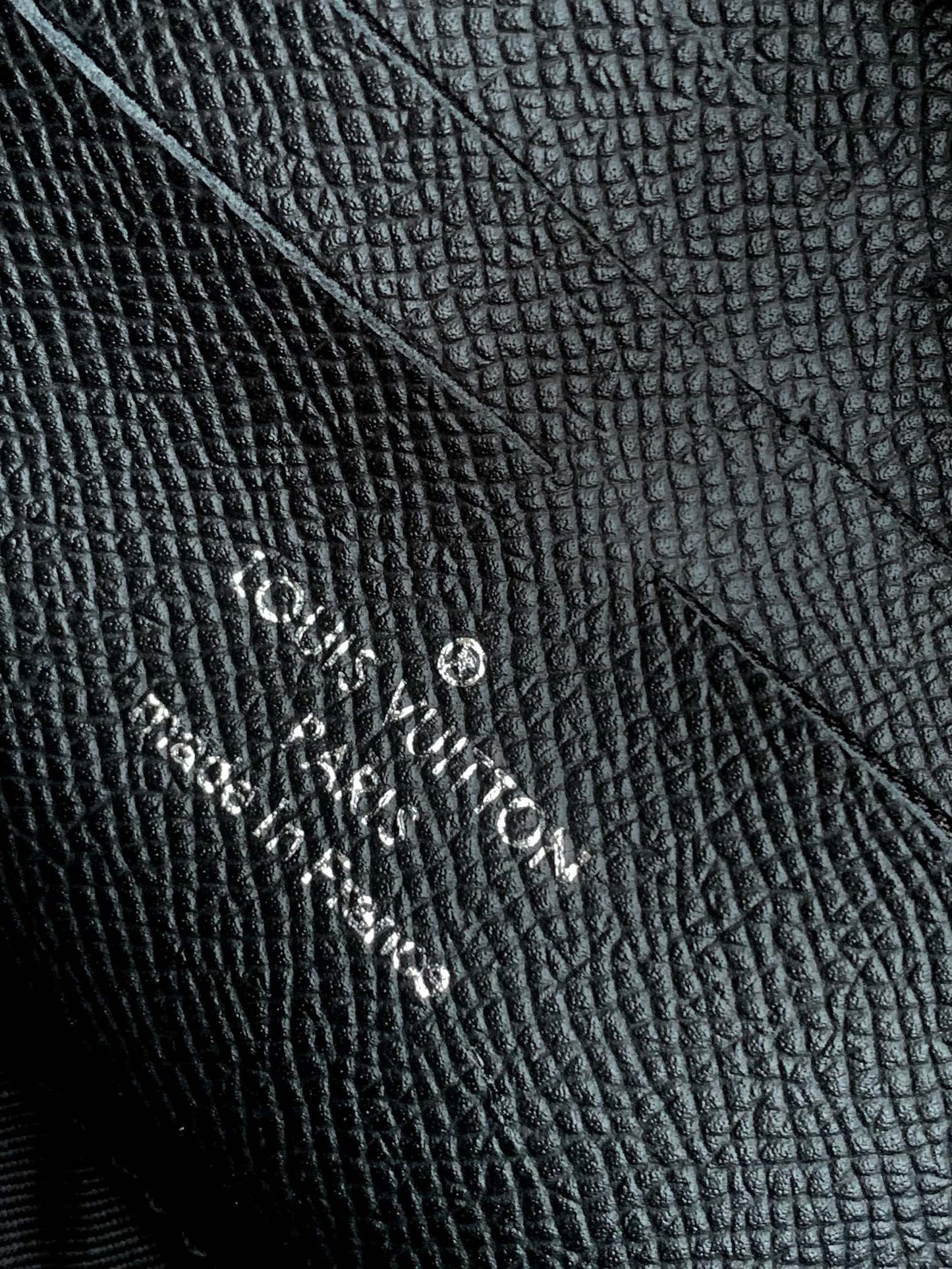 Louis Vuitton Matte Black Embossed Pattern Leather Trunk Crossbody Bag