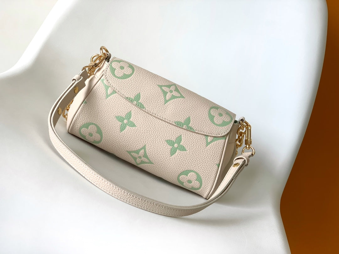 Louis Vuitton Monogram Empreinte Easy Pouch on Strap - Cream &amp; Green