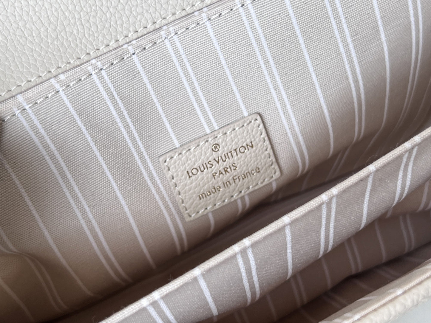 Louis Vuitton White Monogram Embossed Leather Crossbody Bag with Top Handle