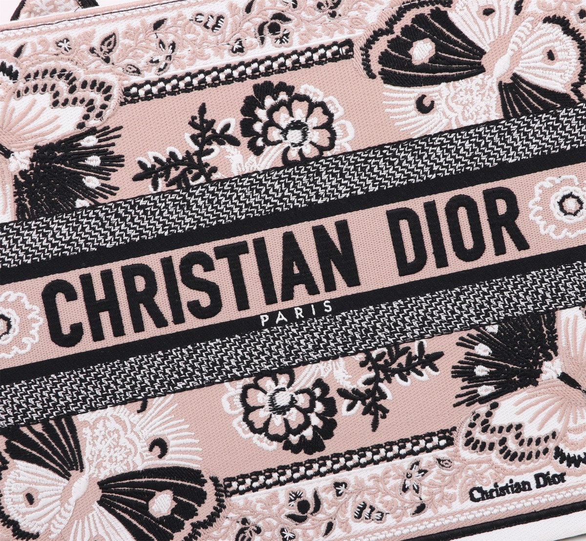 Christian Dior Medium Book Tote - Butterfly Around the World Embroidery
